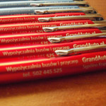Grand Auto - długopisy czerwone grawer